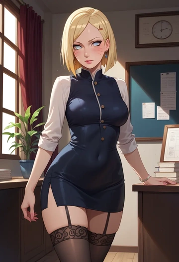 naruto_(series),uzumaki_naruto,secretary, stockings  - AI generated anime art