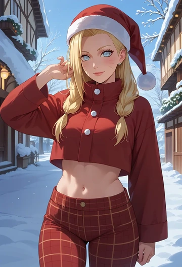 naruto_(series),uzumaki_naruto,Christmas,plaid trousers  - AI generated anime art