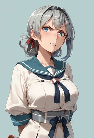 kantai_collection,verniy_(kancolle),graphic tee,dolphin shorts  - AI generated anime art