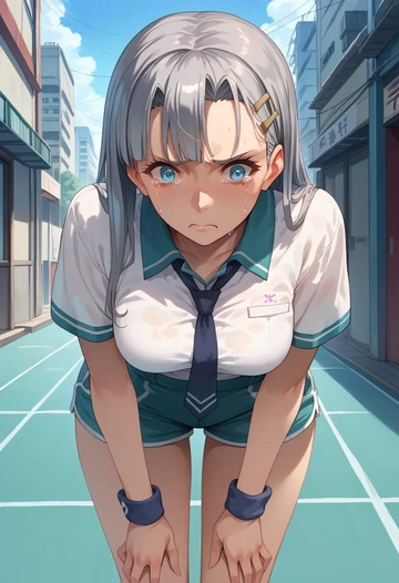 kantai_collection,verniy_(kancolle),tennis polo,skort  - AI generated anime art