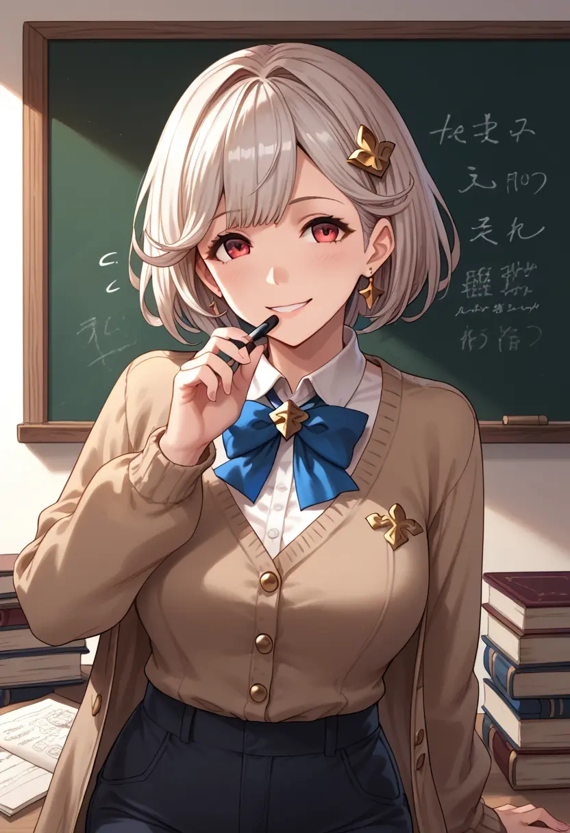 granblue_fantasy,vikala_(granblue_fantasy),teacher, sweater  - 