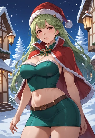 granblue_fantasy,vikala_(granblue_fantasy),Christmas,dress  - AI generated anime art