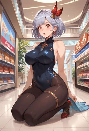 granblue_fantasy,vikala_(granblue_fantasy),black widow bodysuit,spiderweb cape,leather gloves  - AI generated anime art