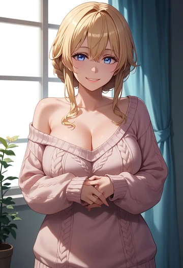 violet_evergarden_(series),violet_evergarden,sweater  - AI generated anime art