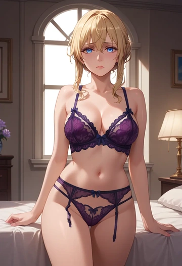 violet_evergarden_(series),violet_evergarden,lingerie  - AI generated anime art