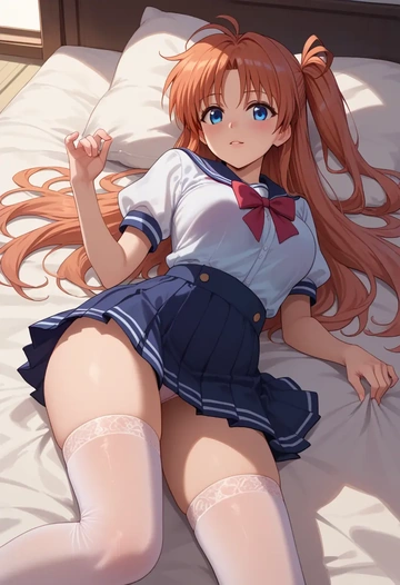 lyrical_nanoha,vita_(nanoha),mini skirt, stockings  - AI generated anime art