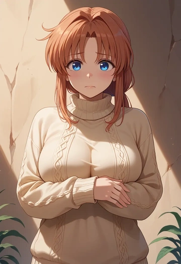 lyrical_nanoha,vita_(nanoha),sweater  - AI generated anime art