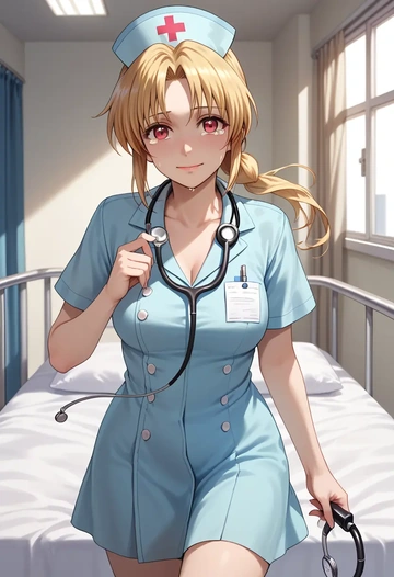 lyrical_nanoha,vivio,nurse  - AI generated anime art