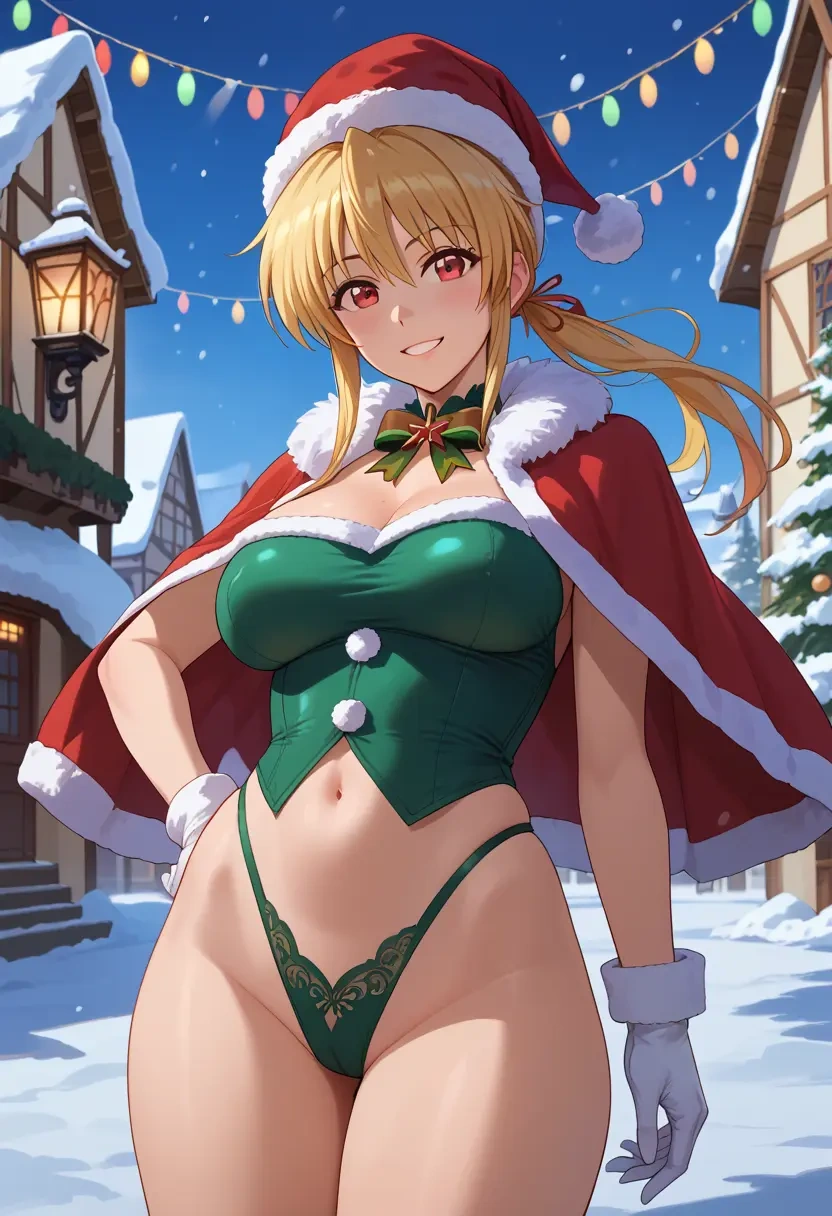 lyrical_nanoha,vivio,Christmas,dress  - 