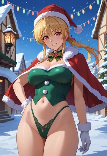 lyrical_nanoha,vivio,Christmas,dress  - AI generated anime art