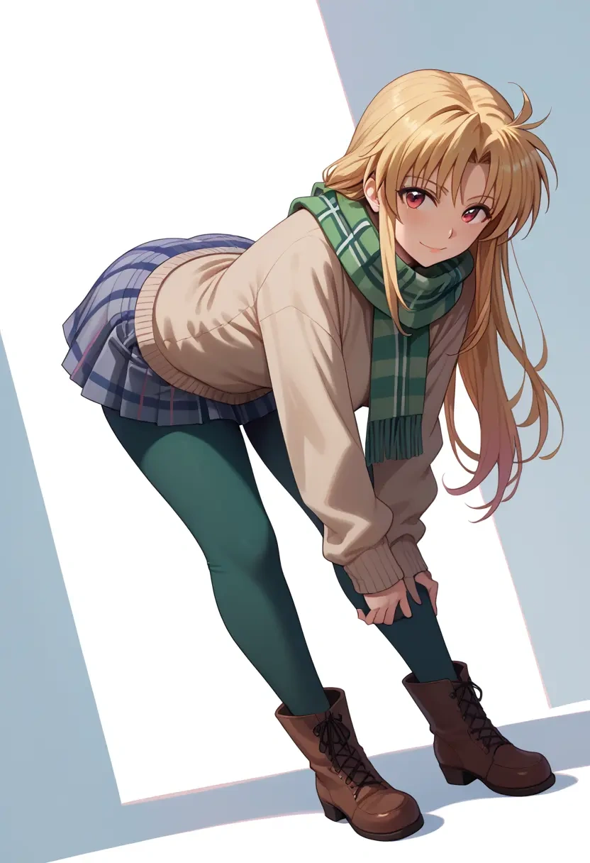 lyrical_nanoha,vivio,winter,student uniform,fur-lined parka  - 