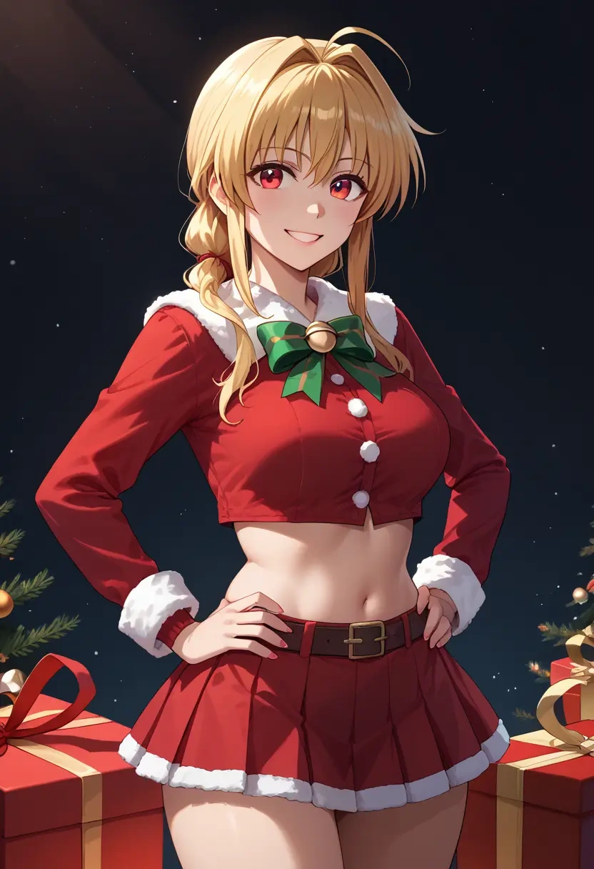 lyrical_nanoha,vivio,Christmas,skirt  - 