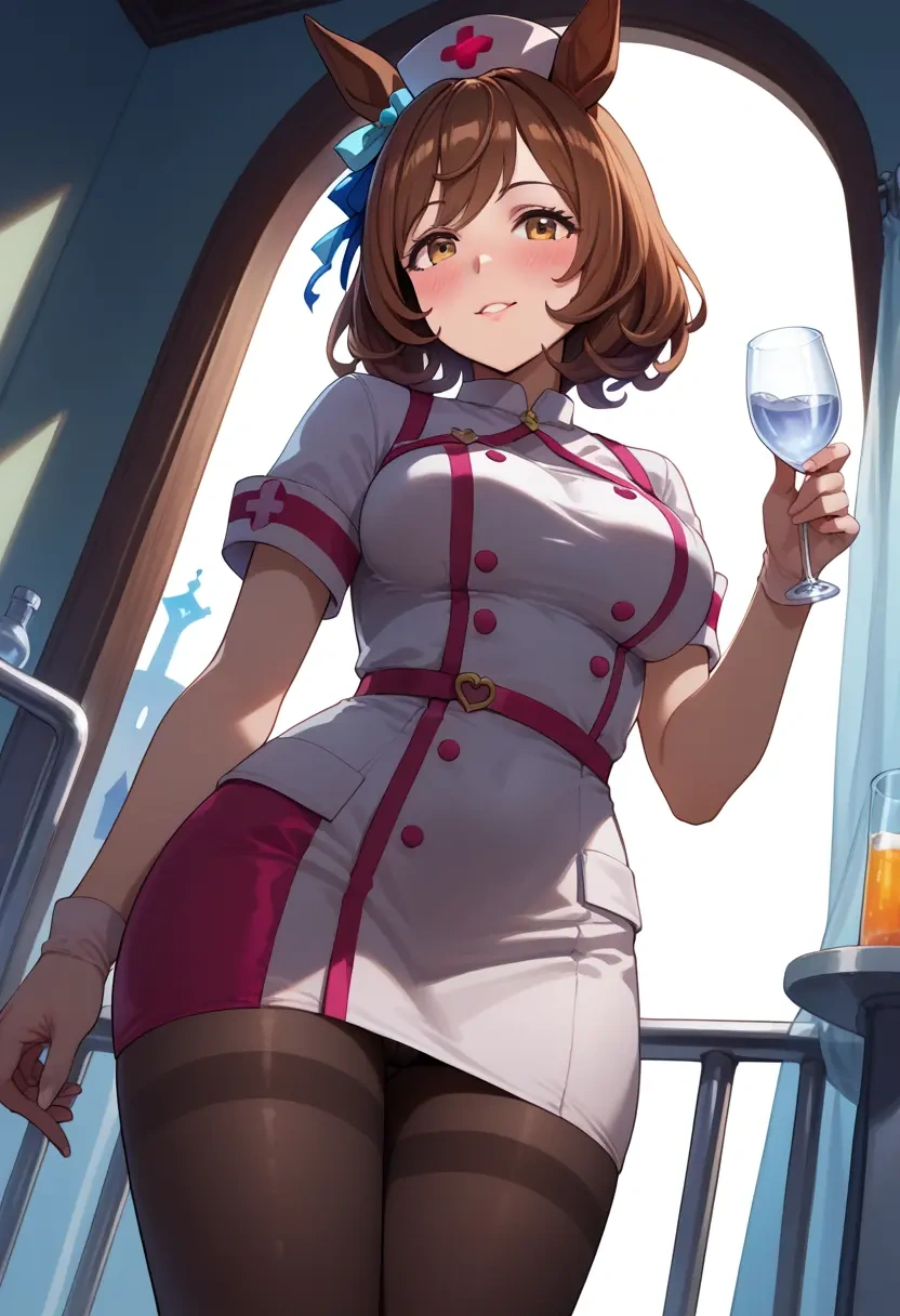 umamusume,vodka_(umamusume),nurse pantyhose,mini skirt, sexy  - 