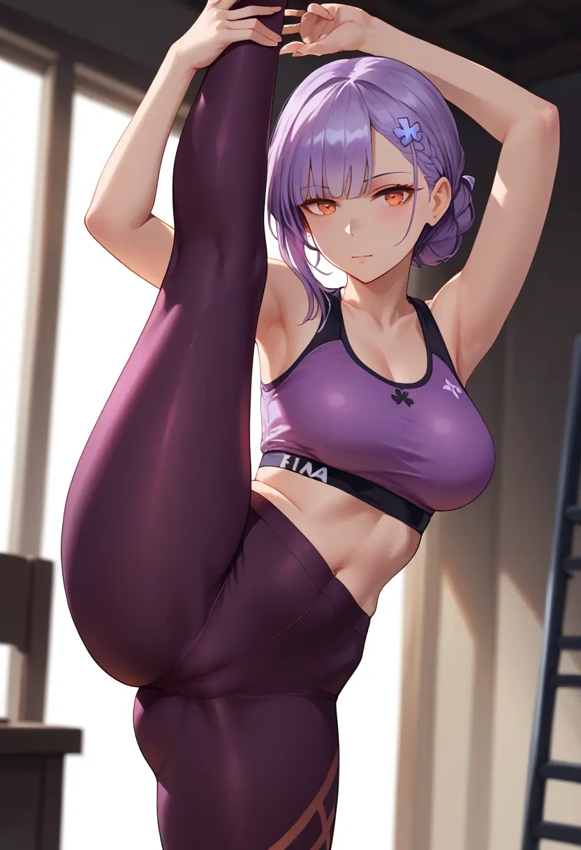 girls_frontline,wa2000_(girls_frontline),yoga, standing split,sexy,  - 