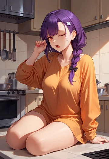 girls_frontline,wa2000_(girls_frontline),tie-dye shirt,dolphin shorts  - AI generated anime art