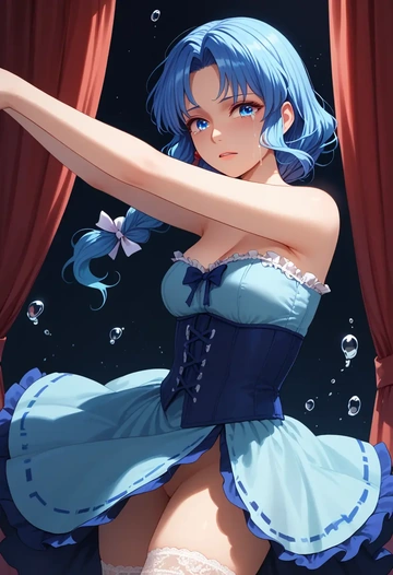 touhou,wakasagihime,Victorian-era,stockings,sexy  - AI generated anime art