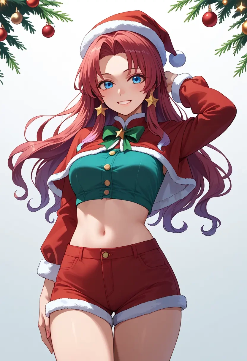 touhou,wakasagihime,Christmas,red velvet shorts  - 