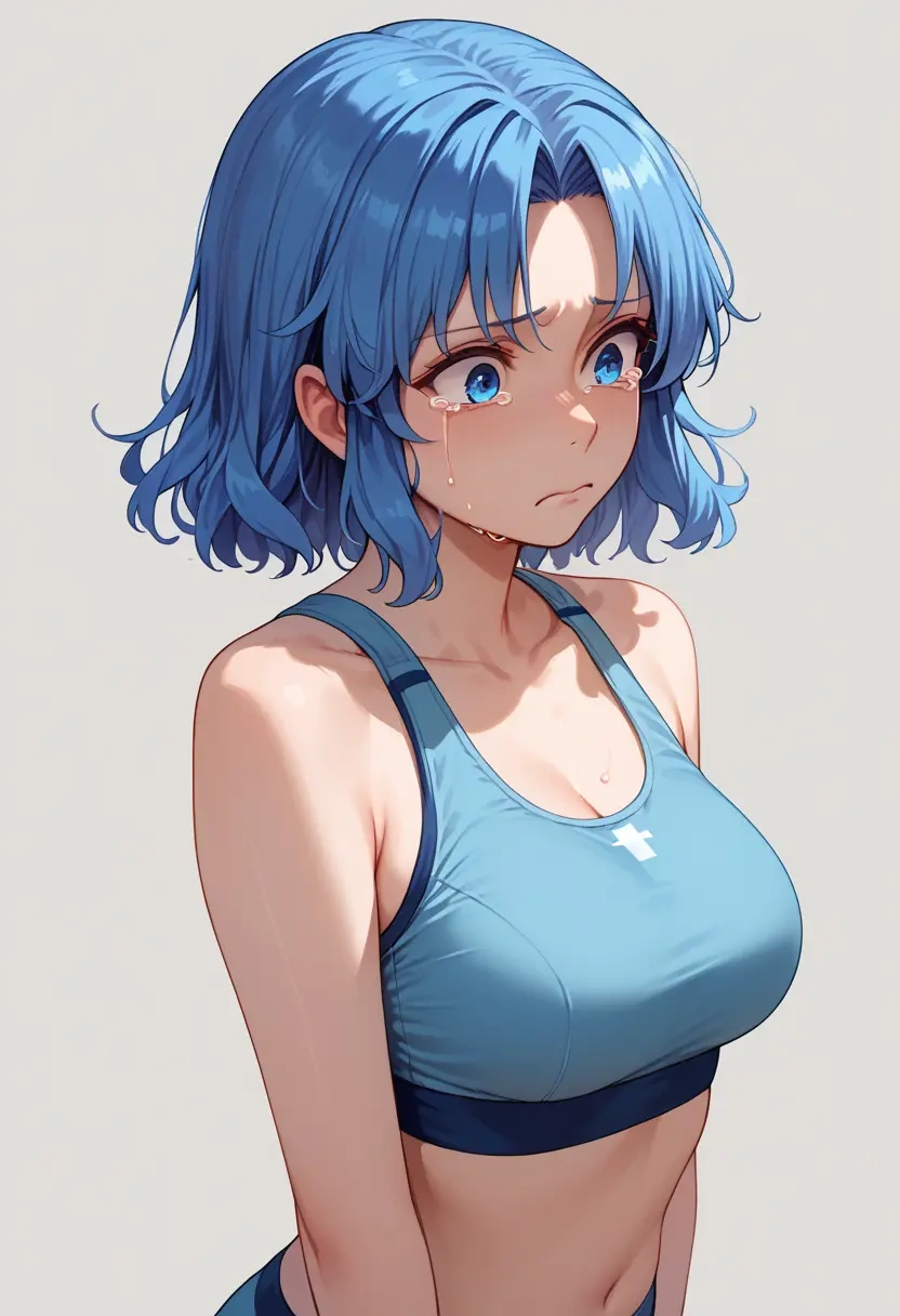 touhou,wakasagihime,sports bra,high-waisted leggings  - 