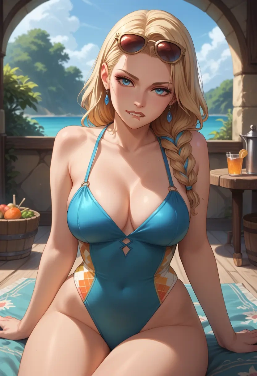 final_fantasy,warrior_of_light_(ff14),swimsuit,sexy  - 