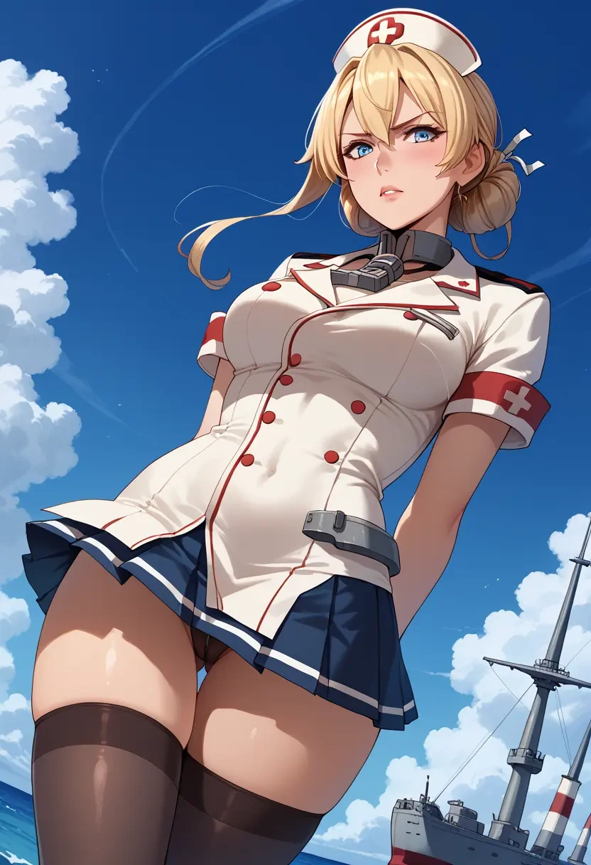 kantai_collection,warspite_(kancolle),nurse pantyhose,mini skirt, sexy  - 