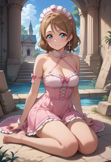 love_live,watanabe_you,silk slip dress  - AI generated anime art