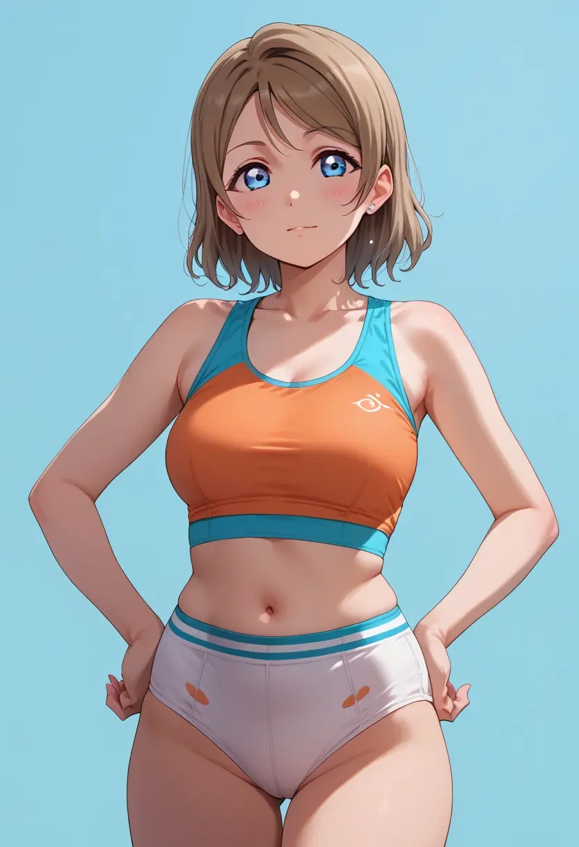 love_live,watanabe_you,tankini top,board shorts  - 