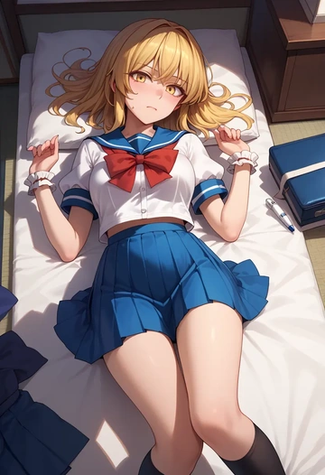 touhou,watatsuki_no_toyohime,sailor, uniform  - AI generated anime art