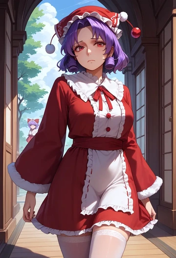 touhou,watatsuki_no_yorihime,Christmas,sexy, stockings,  - AI generated anime art