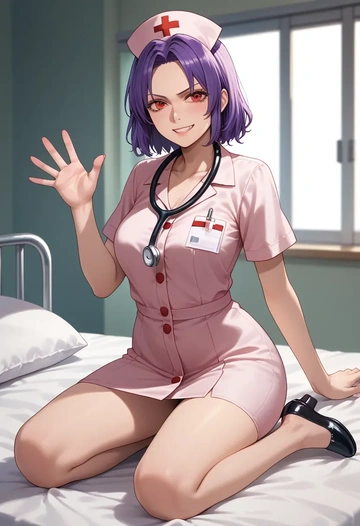 touhou,watatsuki_no_yorihime,nurse  - AI generated anime art