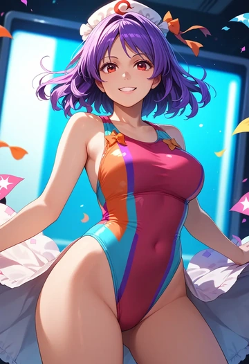 touhou,watatsuki_no_yorihime,swimsuit,sexy  - AI generated anime art