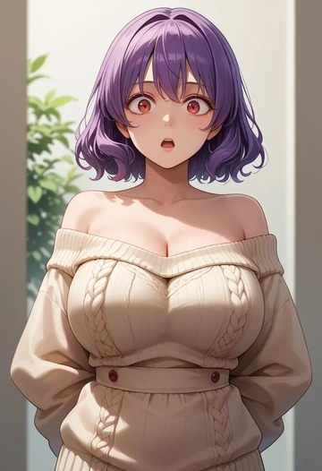 touhou,watatsuki_no_yorihime,sweater  - AI generated anime art