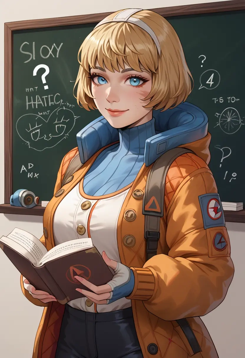 apex_legends,wattson_(apex_legends),teacher, sweater  - 