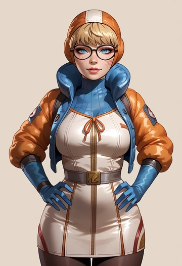 apex_legends,wattson_(apex_legends),OL, glasses,  - AI generated anime art