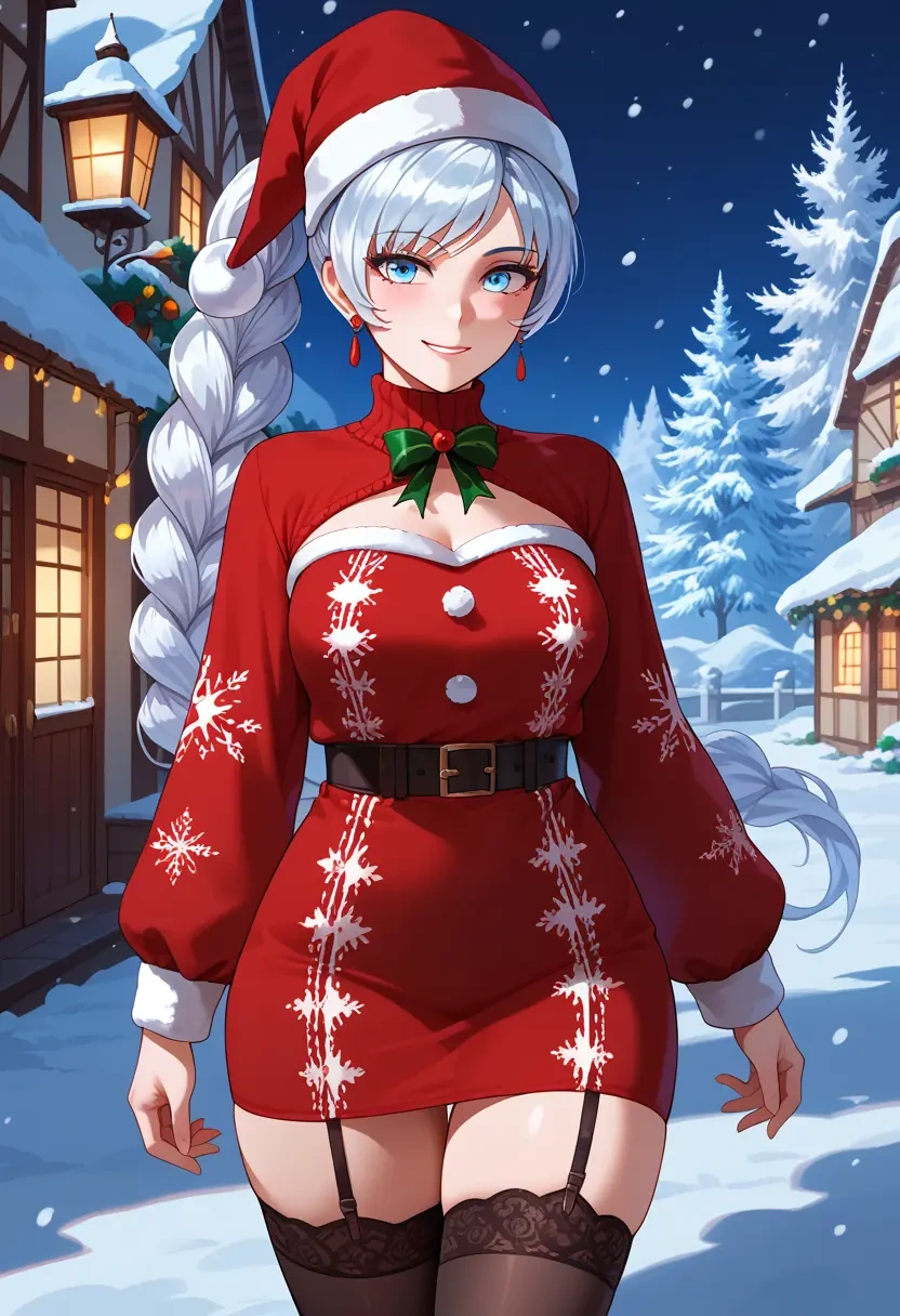 rwby,weiss_schnee,sweater,stockings,Thigh garters  - 