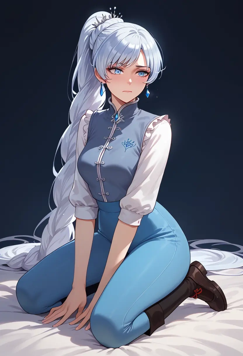 rwby,weiss_schnee,vest,quilted,jogger pants  - 