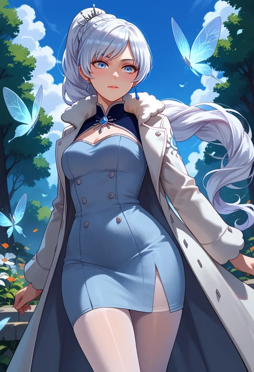 rwby,weiss_schnee,coat,long,double-breasted,pencil skirt  - 