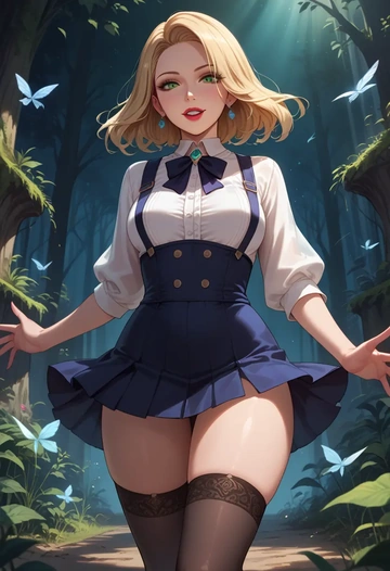 final_fantasy,white_mage,secretary,stockings  - AI generated anime art