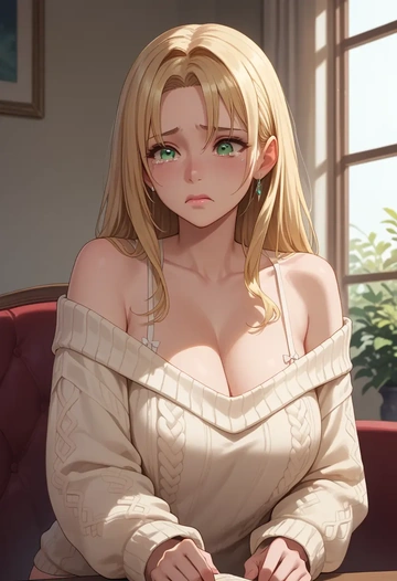 final_fantasy,white_mage,thong,sweater,sexy  - AI generated anime art