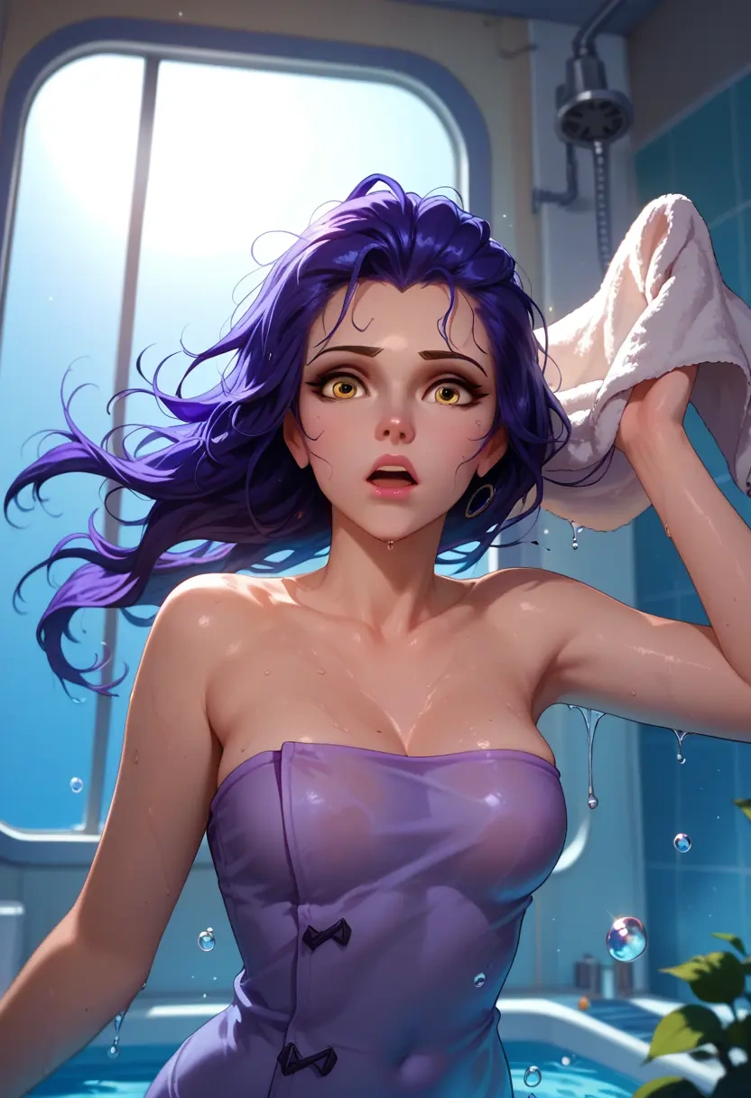 overwatch,widowmaker_(overwatch),towel,sexy  - 