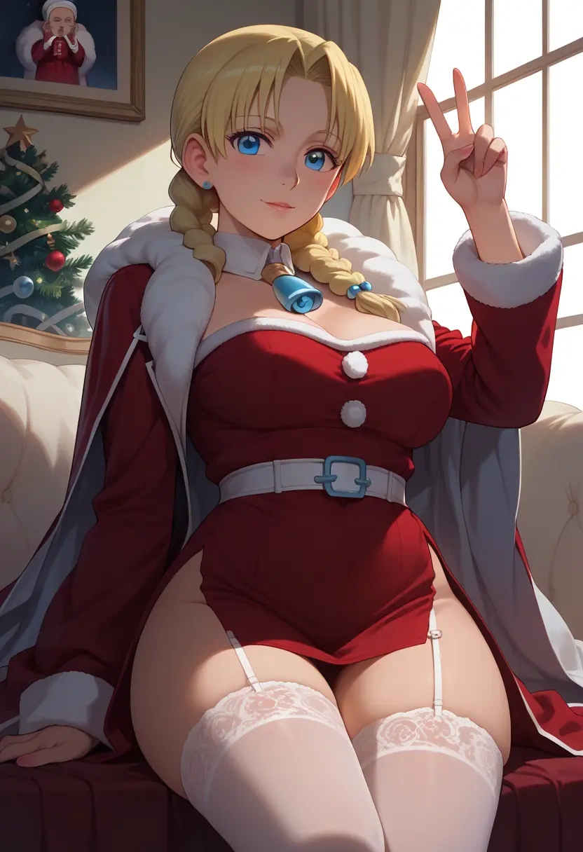 fullmetal_alchemist,winry_rockbell,Christmas,sexy, stockings,  - 