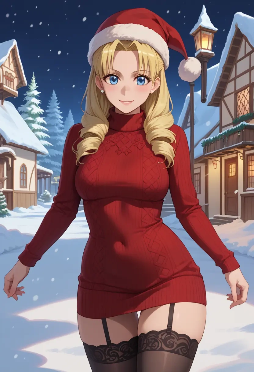 fullmetal_alchemist,winry_rockbell,sweater,stockings,Thigh garters  - 