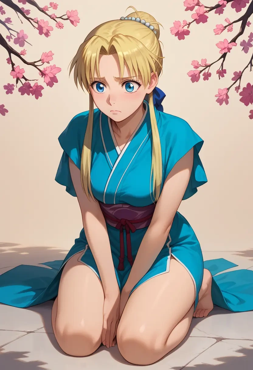 fullmetal_alchemist,winry_rockbell,abstract art blouse,dolphin shorts  - 