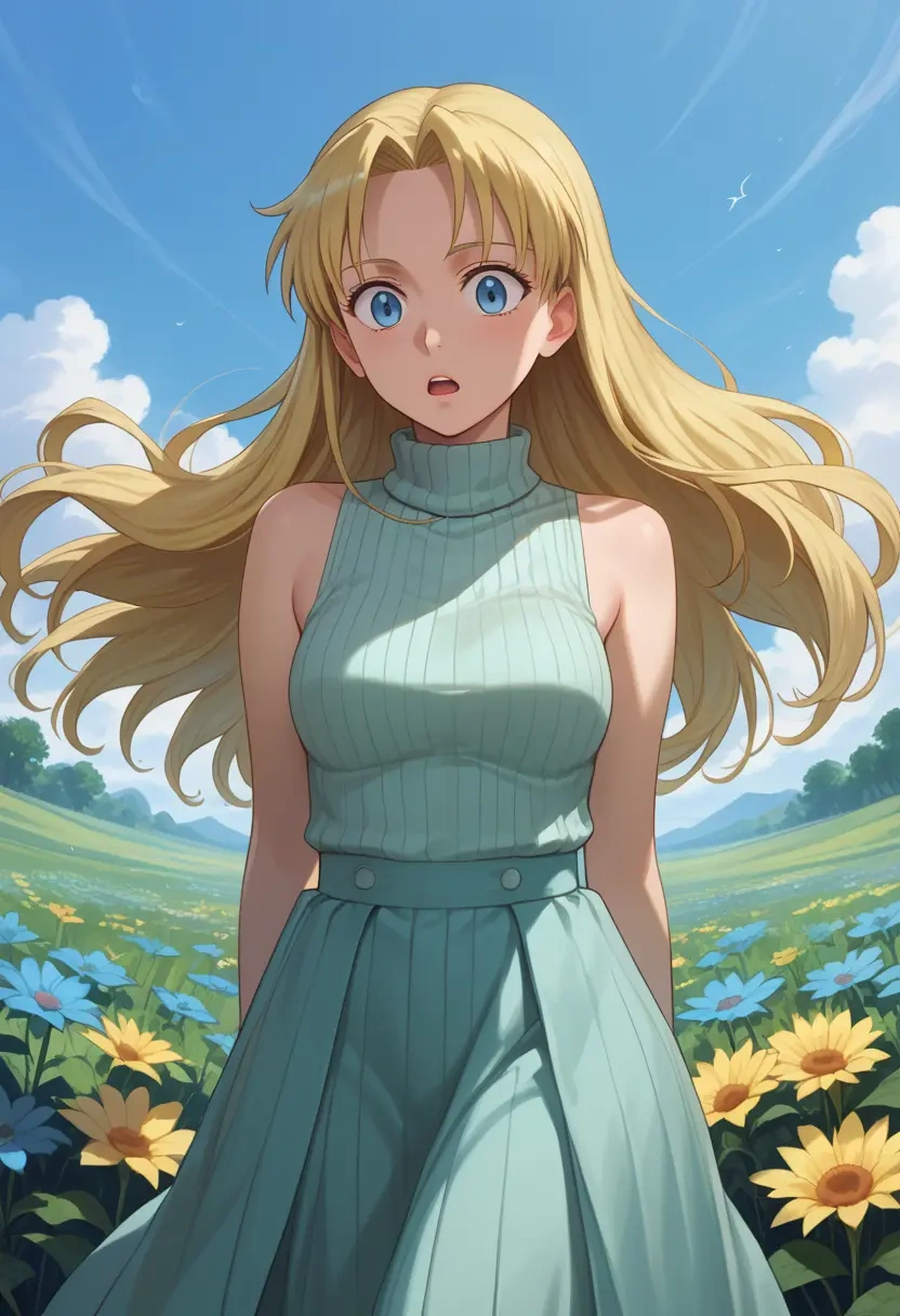 fullmetal_alchemist,winry_rockbell,turtleneck,knit,maxi skirt  - 