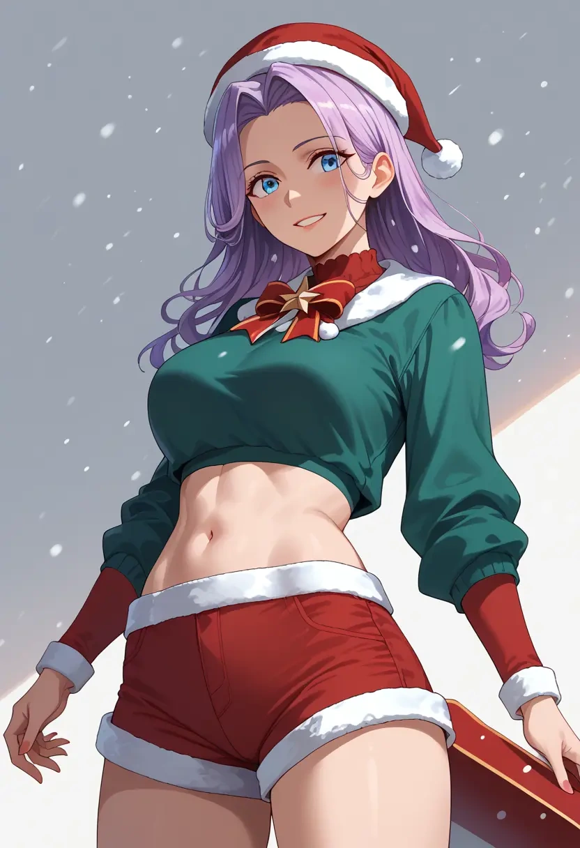 kantai_collection,wo-class_aircraft_carrier,Christmas,red velvet shorts  - 