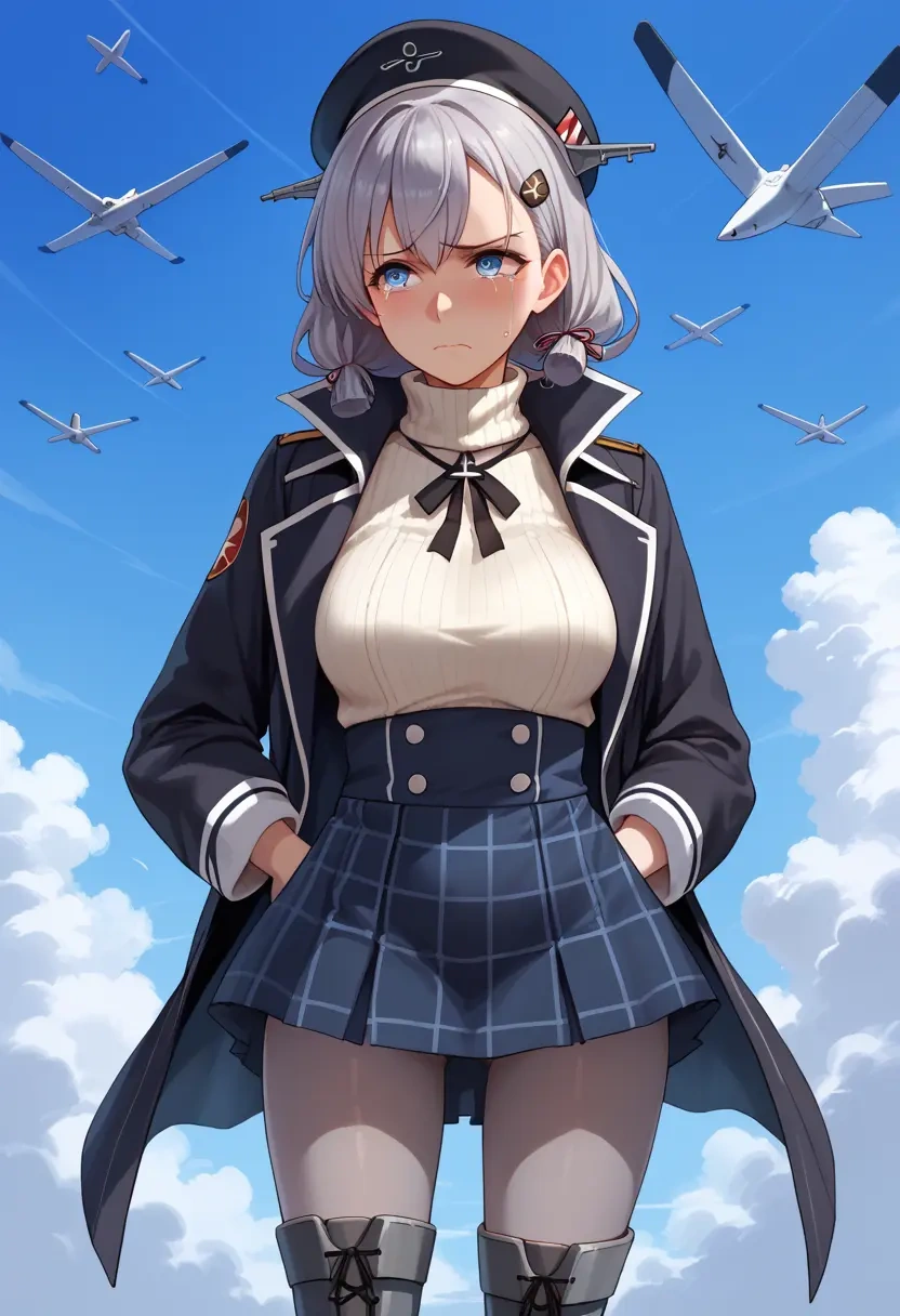 kantai_collection,wo-class_aircraft_carrier,winter,student uniform,pea coat  - 