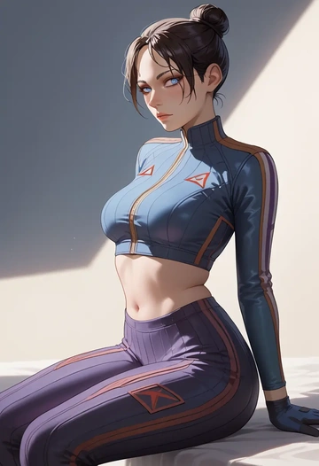 apex_legends,wraith_(apex_legends),athletic,track suit  - AI generated anime art