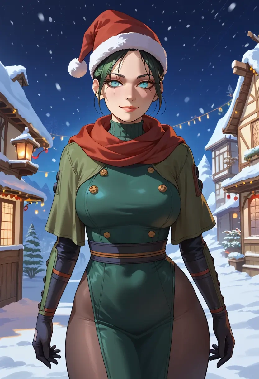 apex_legends,wraith_(apex_legends),Christmas,dress  - 