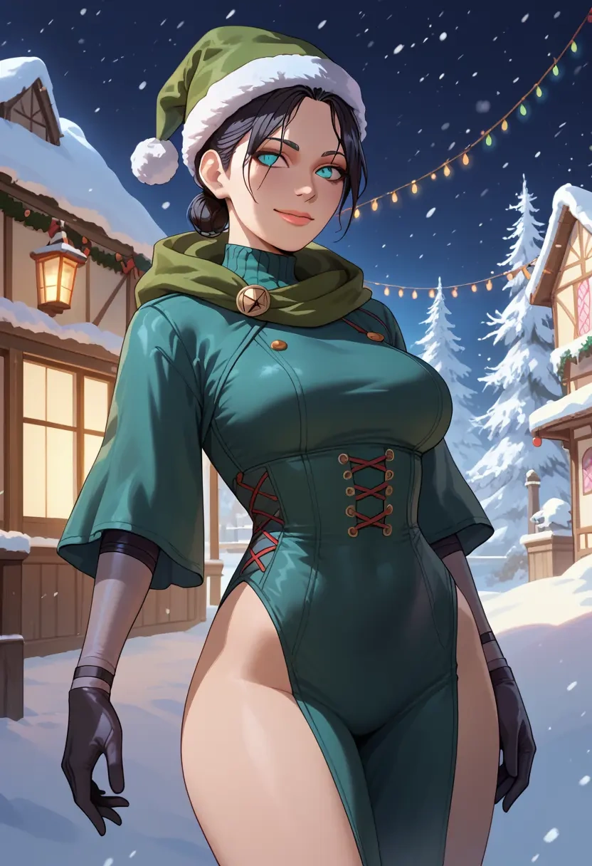 apex_legends,wraith_(apex_legends),Christmas,dress  - 