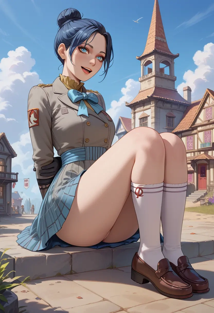 apex_legends,wraith_(apex_legends),spring,student uniform,blazer  - 