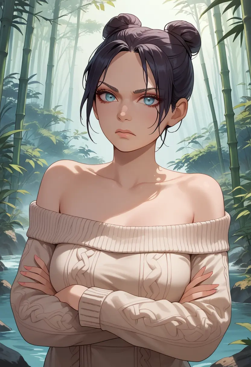 apex_legends,wraith_(apex_legends),sweater,off-shoulder,collar  - 